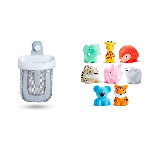 Munchkin Bath Toy Scoop with 8pk Wild Animal Bath Toy Squirts - Bath Toy Scoop + Animal Bath Toy Squirts