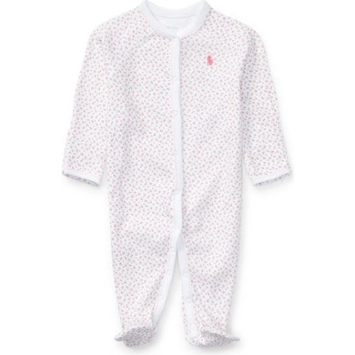 Floral Print Cotton Footie, Newborn