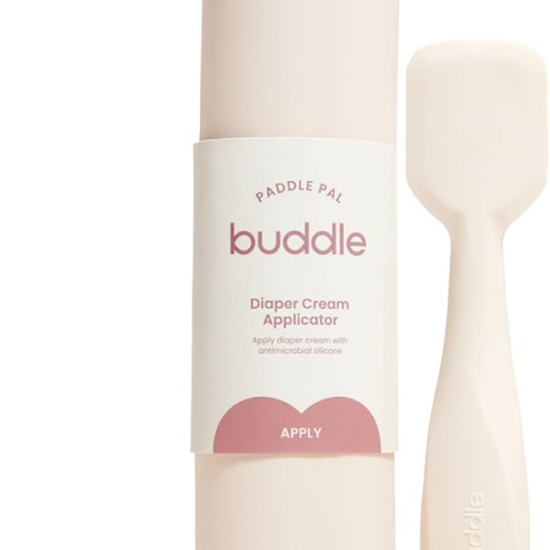 Buddle Paddle Pal Baby Diaper Cream Spatula Silicone Applicator with Carrying Case, Smooth & Mess-Free Application, 1 Count