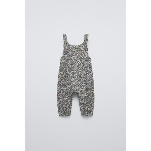FLORAL PRINT OVERALLS - Greenish | ZARA United States