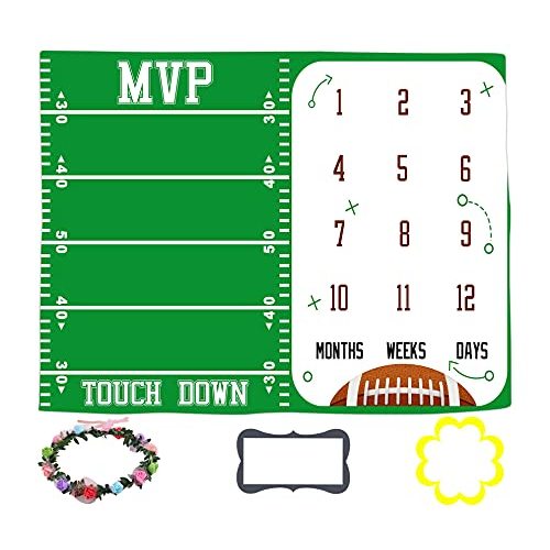 LYLYCTY Baby Monthly Milestone Blanket Football Sports Months Blanket for Toddler Photography Background Prop 60"x40" BTLSLY49