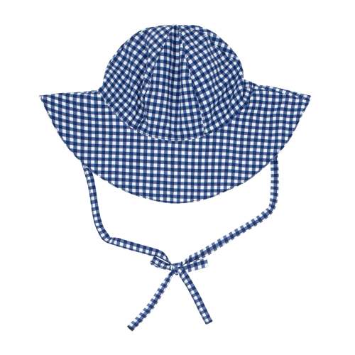 baby navy gingham sun hat