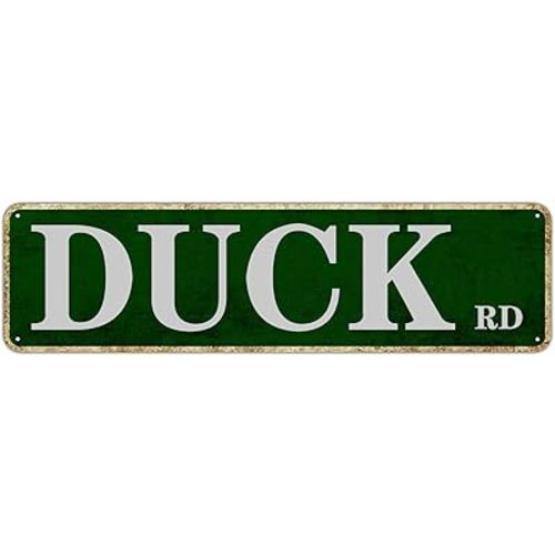Vintage Metal Sign Duck Sign Retro Rustic Tin Sign Wall Decor Gift 4×16 Inch