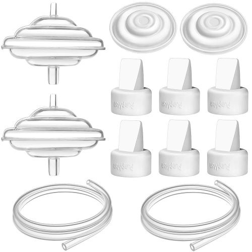 PumpMom-us Breast Pump Parts for Spectra, Replace Duckbill Valves Tubes Backflow Protector Membrane for Spectra S1 S2 9 Plus Breastpumps