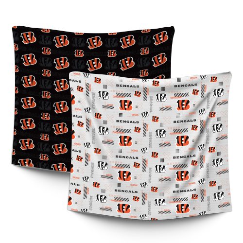 Cincinnati Bengals Pegasus Infant 47" x 47" Home & Away Two-Piece Muslin Blanket Set
