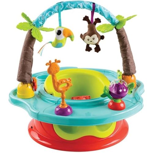 Summer by Bright Starts Deluxe SuperSeat, Wild Safari, Fun Baby Seat for Sitting Up, Playtime, and Meals, Ages 4 Months to 4 Years