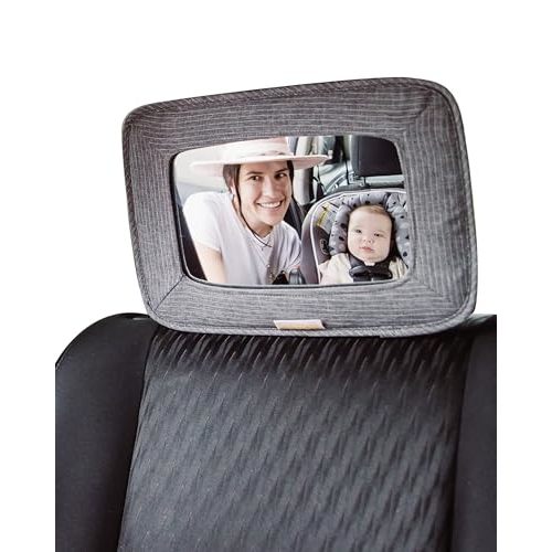 GoldBug Soft Sided Rear & Forward Facing Safety Mirror for Baby & Toddler - Shatter Resistant - Jumbo Baby Car Mirror