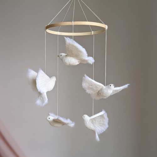 Doves crib mobile