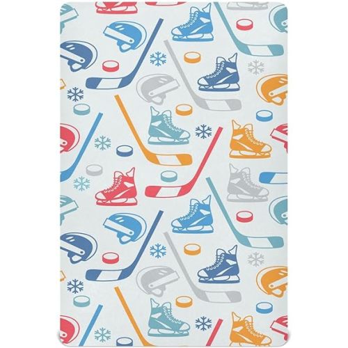 Sports Hockey Toddler Crib Sheets for Boys Girls Soft Nursery Bedding Sheet Crib Mattress Sheets for Newborn Bedding Kids Infant