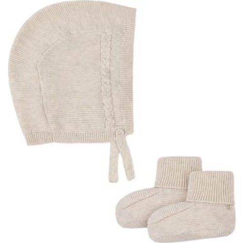 Baby Organic Sweater Bonnet and Bootie Set, Infant, 3-6M