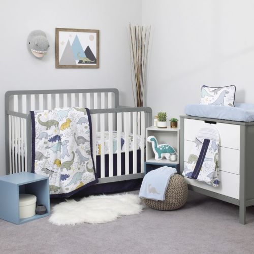 NoJo Dreamer Little Dinosaurs 8 Piece Nursery Crib Bedding Set