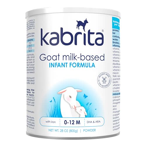Kabrita Goat Milk Infant Formula - Easy to Digest Baby Formula 0-12 Months - Contains Prebiotics, Iron, DHA, Non-GMO - Gentle on Sensitive Tummies - Formula Supporting Gut Health & Sleep - 28Oz