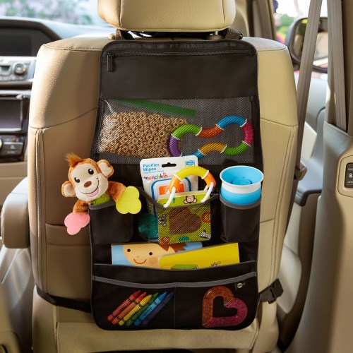 SafeFit® Infant and Toddler 2-in-1 Car Backseat and Stroller Organizer, Black, Unisex