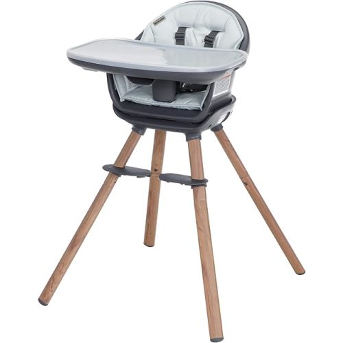 Maxi-Cosi Moa 8-in-1 Highchair, Machine Washable, Compact, Lightweight Design, Essential Graphite