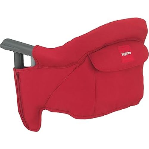 Inglesina Fast Table Chair, Red - Portable Baby High Chair - for Babies & Toddlers 6-36 Months - Collapsible Design - Fits Tables 0.8'' to 3.5'' Thick - Compact & Easy to Use - Travel Bag Included
