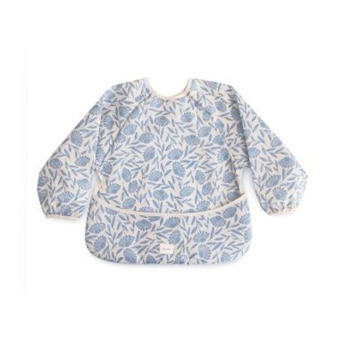 Long Sleeve Bib Blue Flowers One Size