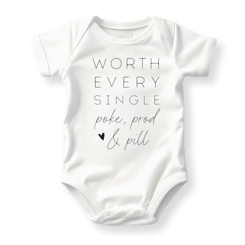 MangoHouse Worth Every Single Pok Prod Pill IVF Baby Bodysuit, Toddler & Kids T-Shirt - Fertility Support