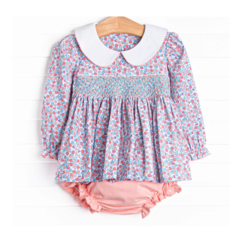 Peach Petals Smocked Diaper Set, Pink – Stitchy Fish