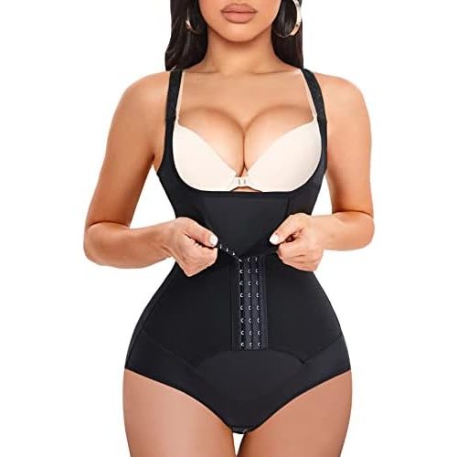 REYEOGO Waist Trainer for Women Shapewear Bodysuits Firm Body Shaper Butt Tummy Control Faja Colombiana Open Bust Corset