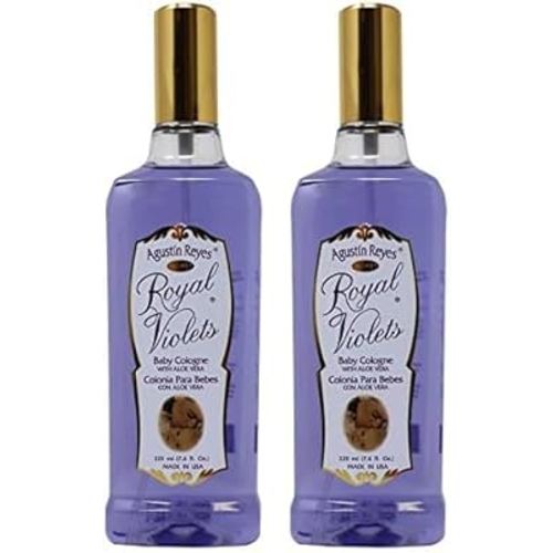 Royal Violets Baby Cologne with Aloe Vera for Baby Sensitive Skin, Relaxing Aroma, 7.6 Fl Oz, bottle (Pack of 2)