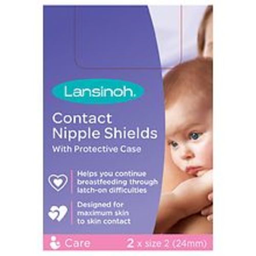 Lansinoh Contact Nipple Shields With Protective Case Size 2