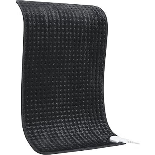 Heating Pad for Back Pain Relief, 17" X 33" XXX-Large Heating Pads for Cramps Neck & Shoulder, Extra XL Electric Heat Pad W/ 6 Temperature Settings,Moist Dry Heat Therapy,2H Auto-Off, Black