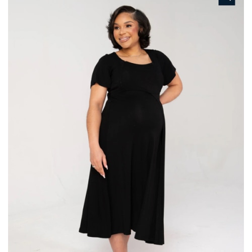 Cassidy Labor & Postpartum Gown – Black
