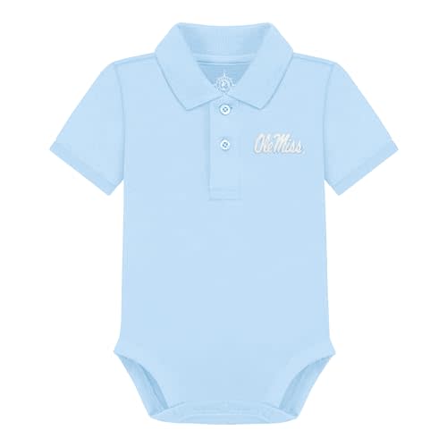 Creative Knitwear College Baby Polo Bodysuit Solid - Team Logo, Multiple Colors, for Boys & Girls (0-12 Months)