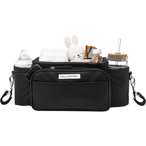 Petunia Pickle Bottom Wander Stroller Caddy | Perfect Baby Caddy to Keep Everything Organized | Multiple Carry Positions | Fits Most Strollers - Ebony