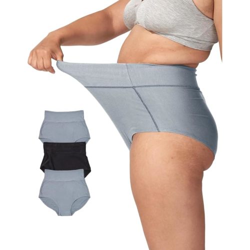 Bodily The All-In Panty, Maternity, Postpartum & C-Section Underwear, High Waisted, Soft, Stretchy for Pregnancy - 3pk