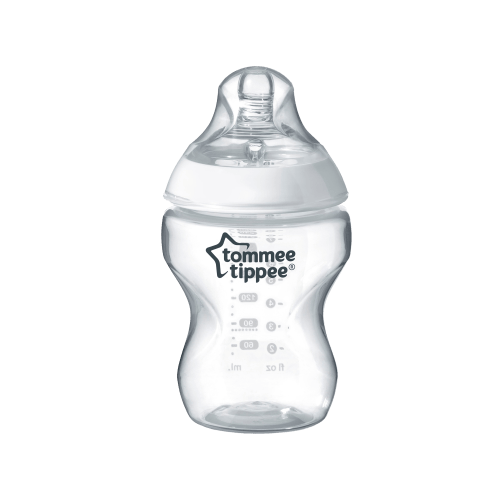 Tommee Tippee Closer to Nature Baby Bottle | Breast-Like Nipple with Anti-Colic Valve, BPA-free – 9-ounce, 1 Count