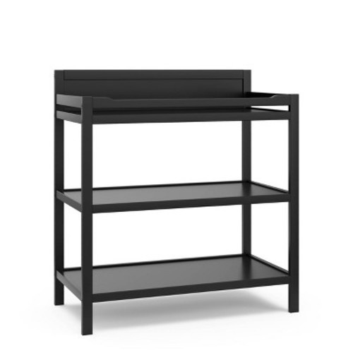 Storkcraft Alpine Changing Table with Water-Resistant Changing Pad - Black