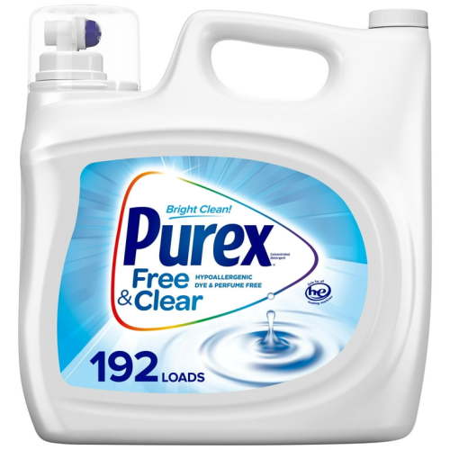 Purex Liquid Laundry Detergent, Free & Clear, 250 Fluid Ounces, 192 Loads