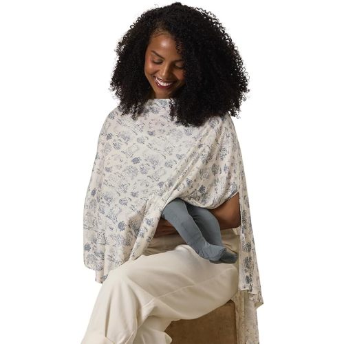 Solly Baby Nursing Cover, Ultra-Breathable, Lightweight Breastfeeding Cover-Up, Buttery-Soft Fabric, Universal Fit, Postpartum Essentials, Newborn Must Haves, Mother’s Day Gift, Bleu Toile