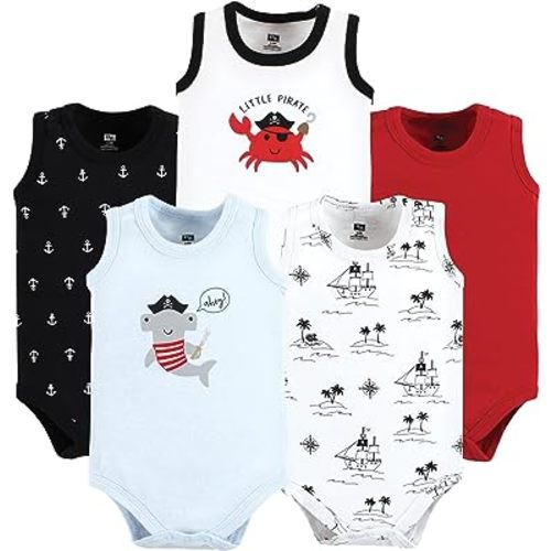 Hudson Baby Unisex Baby Cotton Sleeveless Bodysuits