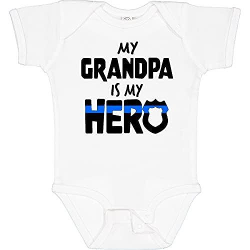 inktastic My Grandpa Is My Hero Police Officer Family Baby Bodysuit