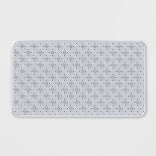 Room Essentials Bathtub And Shower Mats Clear : Microfiber, Machine Washable, Non-slip Backing