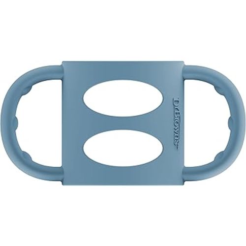 Dr. Brown's Milestones 100% Silicone Baby Bottle Handles, Narrow, Removable Easy-Grip Transitional Sippy Cup Handles, Light Blue, 4m+, 1 Pack