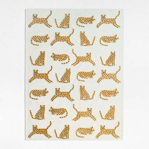 Little Leopards Hand-Tufted Wool Kids Area Rug 5'x8'
