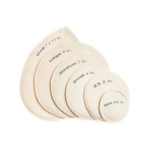 Merino Wool Nursing Pads, Style Softline, Regular Thickness, Size Small - 6 in. Diameter - 6 Inch, Regular Thickness