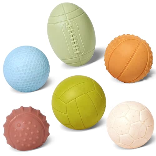 ROHSCE Sensory Balls for Babies,Ball for Toddlers 1-3, Soft & Textured Montessori Baby Toys 6 to 12 Months,Wheat Straw Soft Montessori Toys for Babies