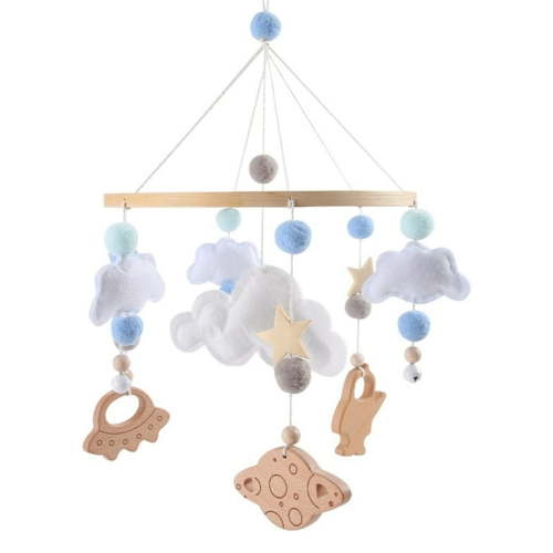 Jademall Boho Baby Crib Mobile, Calming Baby Toys Crib Mobile, Small Toy Mobile For Baby Doll Crib