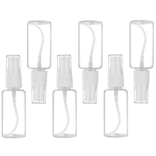 Spray Bottle, 1oz/30ml Small Plastic Fine Mist Spray Bottles, Mini Empty Travel Bottles with Funnels and Labels 6 Pack