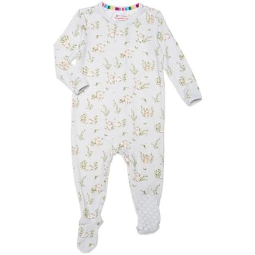 Magnetic Me Footie Pajamas - 100% Organic Cotton Baby Pajamas - Quick Magnetic Fastener Sleeper for Baby Boy and Girl