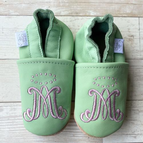 Crib Shoes: Mint Green
