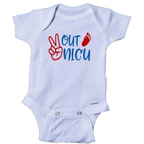 Ink Trendz Peace Out NICU - NICU Baby Onesie - NICU Graduate - Going Home Preemie Onesies