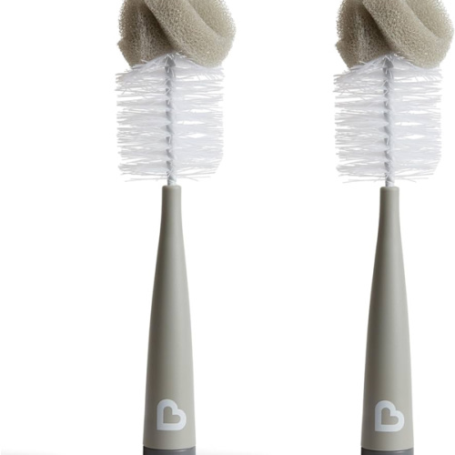 Munchkin® Sponge™ Bottle Brush, Modern Design, 2 Pack, Grey