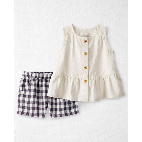 Baby 2-Piece Ruffle Top & Gingham Shorts Set | Carter's