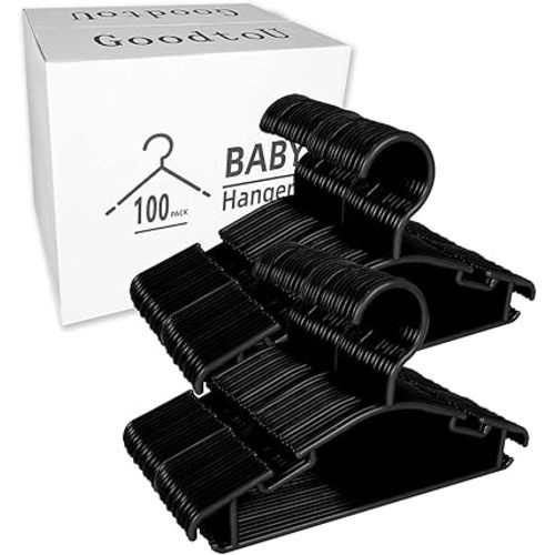 GoodtoU Kids Hangers - Black Childrens Clothes Hangers 100 Pack