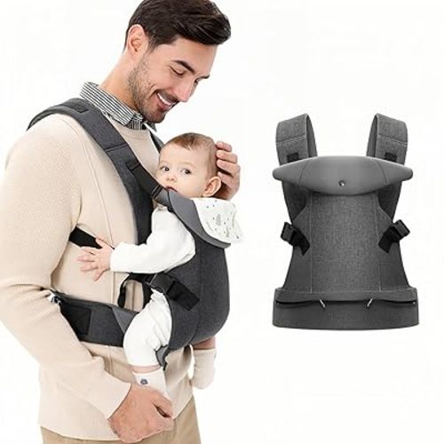 IULONEE Baby Carriers from Newborn Ergonomic Baby Sling Carrier All Positions Toddler Carriers Adjustable Infant Wrap Carrier Front and Back Carry for Newborn Grey